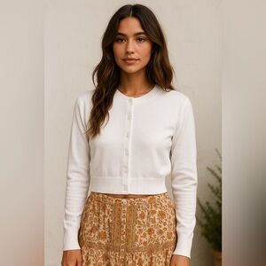 UO Lioness Ivory Button-Up Sweater NWT